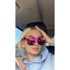 imageFEISEDY Womens Sunglasses Trendy Mirrored One Piece Lens Men Reflective Sun Glasses B41142 Packpurple Mirror  Red Mirror