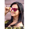 imageFEISEDY Womens Sunglasses Trendy Mirrored One Piece Lens Men Reflective Sun Glasses B41142 Packpurple Mirror  Red Mirror