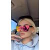 imageFEISEDY Womens Sunglasses Trendy Mirrored One Piece Lens Men Reflective Sun Glasses B41142 Packpurple Mirror  Red Mirror