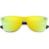imageFEISEDY Womens Sunglasses Trendy Mirrored One Piece Lens Men Reflective Sun Glasses B41143 Packgold