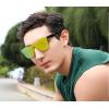 imageFEISEDY Womens Sunglasses Trendy Mirrored One Piece Lens Men Reflective Sun Glasses B41143 Packgold
