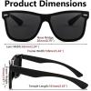 imageFEISEDY Womens Sunglasses Trendy Mirrored One Piece Lens Men Reflective Sun Glasses B4114Black