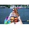 imageFEISEDY Womens Sunglasses Trendy Mirrored One Piece Lens Men Reflective Sun Glasses B4114Black FrameBlue Mirror