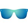 imageFEISEDY Womens Sunglasses Trendy Mirrored One Piece Lens Men Reflective Sun Glasses B4114Light Blue Mirror