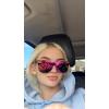 imageFEISEDY Womens Sunglasses Trendy Mirrored One Piece Lens Men Reflective Sun Glasses B4114Purple Mirror