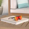 imageFEISEDY Womens Sunglasses Trendy Mirrored One Piece Lens Men Reflective Sun Glasses B4114Red Mirror
