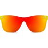 imageFEISEDY Womens Sunglasses Trendy Mirrored One Piece Lens Men Reflective Sun Glasses B4114Red Mirror