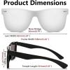 imageFEISEDY Womens Sunglasses Trendy Mirrored One Piece Lens Men Reflective Sun Glasses B4114Sliver Mirror