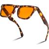 imageFEISEDY Fashion Blue Light Blocking Glasses for Men Women Computer Gaming Glasses Anti Eyestrain Sleeping Glasses B1225Tortoise