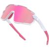 White Frame Pink Mirrored Lens