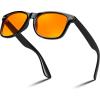 imageFEISEDY Orange Blue Light Blocking Glasses for Woman Men Amber Lenses Computer Gaming Glasses for Better SleepSquare1black