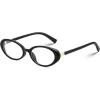 imageFEISEDY Oval Blue Light Glasses for Woman Vintage Small Face Lightweight Eyeglasses Retro Nerd Y2K Frame B0290Black
