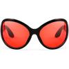 Black Frame Red Lens