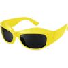 imageFEISEDY Oversized Y2K Sunglasses for Women Men Wrap Around Clout Goggles Thick Frame UV400 Protection B9075Yellow