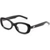 imageFEISEDY Retro Oval Blue Light Blocking Glasses for Women Nerd Fake Glasses Y2k Small Eyewear Frame B0229Black