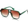 Green Frame/Reddish Brown Gradient Lens