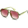 Transparent Green Frame/Pink Lens