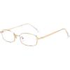 imageFEISEDY Vintage Blue Light Glasses for Women Metal Y2K Rectangle Glasses Gold Silver Fake Nerd Eyewear Frame B0271Gold