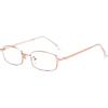 imageFEISEDY Vintage Blue Light Glasses for Women Metal Y2K Rectangle Glasses Gold Silver Fake Nerd Eyewear Frame B0271Rose Gold