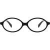 imageFEISEDY Vintage Oval Glasses for Women Men Retro Tortoise Blue Light Blocking Glasses Small Fake Nerd Eyewear Frames B0254Black