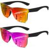 (2 Pack)purple Mirror & Red Mirror