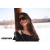 imageFEISEDY Square Oversized Flat Top Sunglasses With Side Lens Integrated For Women Men B4028Black Frame  Grey Lens