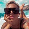 imageFEISEDY Square Oversized Flat Top Sunglasses With Side Lens Integrated For Women Men B4028Black Frame  Grey Lens