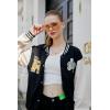 imageFEISEDY Square Oversized Flat Top Sunglasses With Side Lens Integrated For Women Men B4028Champagne Frame  Tea Lens