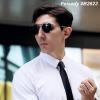 imageFEISEDY Mens Aviator Sunglasses Polarized Military Pilot Frame with Bayonet Temples B2623001 Gun Frame Grey Lenses