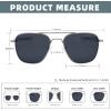 imageFEISEDY Mens Aviator Sunglasses Polarized Military Pilot Frame with Bayonet Temples B2623001 Gun Frame Grey Lenses