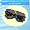 imageFEISEDY Vintage 70s Aviator Sunglasses Men Women Classic Retro Trendy Large Frame UV400 Sun Glasses B0030Camouflage