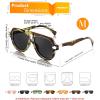 imageFEISEDY Vintage 70s Aviator Sunglasses Men Women Classic Retro Trendy Large Frame UV400 Sun Glasses B0030Camouflage