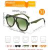 imageFEISEDY Vintage 70s Aviator Sunglasses Men Women Classic Retro Trendy Large Frame UV400 Sun Glasses B0030Green