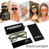 imageFEISEDY Vintage 70s Aviator Sunglasses Men Women Classic Retro Trendy Large Frame UV400 Sun Glasses B0030Green