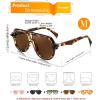 imageFEISEDY Vintage 70s Aviator Sunglasses Men Women Classic Retro Trendy Large Frame UV400 Sun Glasses B0030Leopard