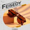 imageFEISEDY Vintage 70s Aviator Sunglasses Men Women Classic Retro Trendy Large Frame UV400 Sun Glasses B0030Leopard
