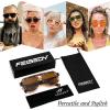 imageFEISEDY Vintage 70s Aviator Sunglasses Men Women Classic Retro Trendy Large Frame UV400 Sun Glasses B0030Leopard