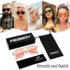 imageFEISEDY Vintage 70s Aviator Sunglasses Men Women Classic Retro Trendy Large Frame UV400 Sun Glasses B0030Off White  Pink