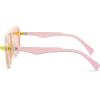 imageFEISEDY Vintage 70s Aviator Sunglasses Men Women Classic Retro Trendy Large Frame UV400 Sun Glasses B0030Off White  Pink