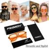 imageFEISEDY Vintage 70s Aviator Sunglasses Men Women Classic Retro Trendy Large Frame UV400 Sun Glasses B0030Orange