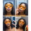 imageFEISEDY Vintage 70s Aviator Sunglasses Men Women Classic Retro Trendy Large Frame UV400 Sun Glasses B0030Orange