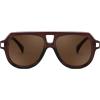 imageFEISEDY Vintage 70s Aviator Sunglasses Men Women Classic Retro Trendy Large Frame UV400 Sun Glasses B0030Transparent Tea