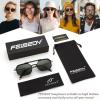 imageFEISEDY Vintage 70s Square Aviator Sunglasses Polarized Women Men Metal Design UV400 Sun Glasses B0137Dark Green