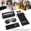 imageFEISEDY Vintage 70s Square Aviator Sunglasses Polarized Women Men Metal Design UV400 Sun Glasses B0137Grey