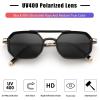 imageFEISEDY Vintage 70s Square Aviator Sunglasses Polarized Women Men Metal Design UV400 Sun Glasses B0137Grey