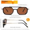 imageFEISEDY Vintage 70s Square Aviator Sunglasses Polarized Women Men Metal Design UV400 Sun Glasses B0137Tea