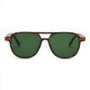 imageFEISEDY Vintage Square 70s Aviator Sunglasses Women Men Classic Trendy Acetate Frame UV400 Sun Glasses B0117Leopard  Green