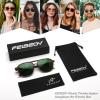 imageFEISEDY Vintage Square 70s Aviator Sunglasses Women Men Classic Trendy Acetate Frame UV400 Sun Glasses B0117Leopard  Green
