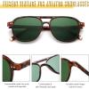 imageFEISEDY Vintage Square 70s Aviator Sunglasses Women Men Classic Trendy Acetate Frame UV400 Sun Glasses B0117Leopard  Green