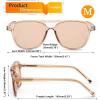 imageFEISEDY Vintage Square 70s Aviator Sunglasses Women Men Classic Trendy Acetate Frame UV400 Sun Glasses B0117Transparent Tea  Light Tea